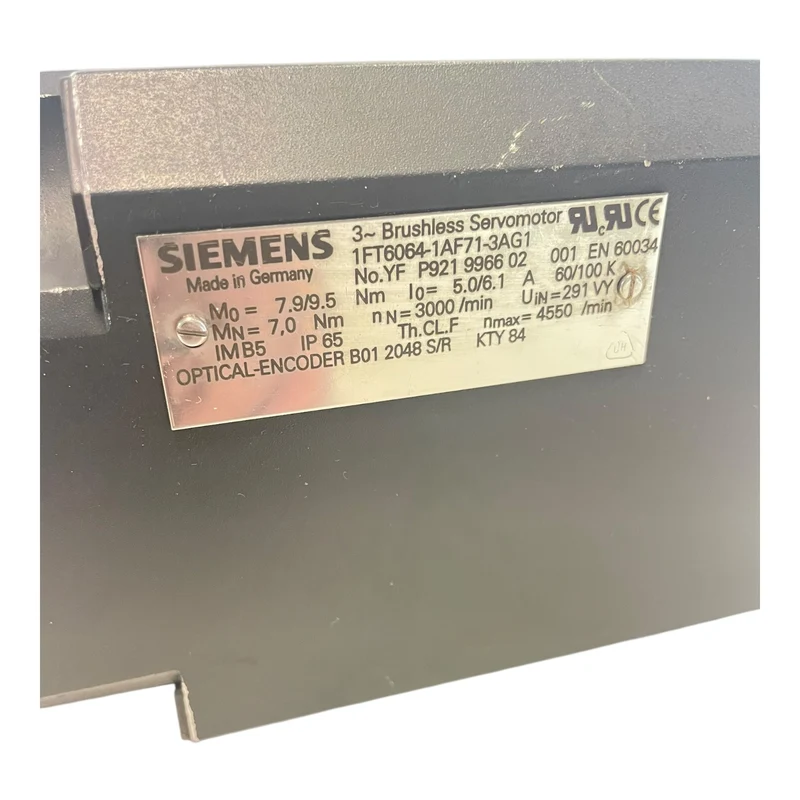 Siemens Servomotor 7,0Nm 1FT6064-1AF71-3AG1 SIMOTICS S für Industrieautomation