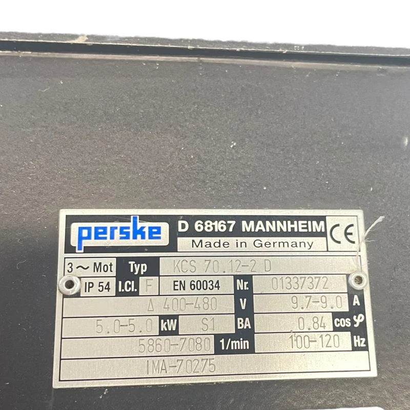 Perske KCS 70.12-2D Motor 5kW Ø40mm für industriellen Einsatz Motor