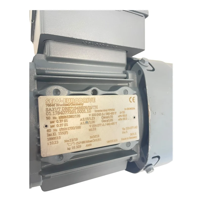 SEW SA37/T DRS71S4BE05/IS/TH Getriebemotor 0,37kW Ø20mmfür industriellen Einsatz