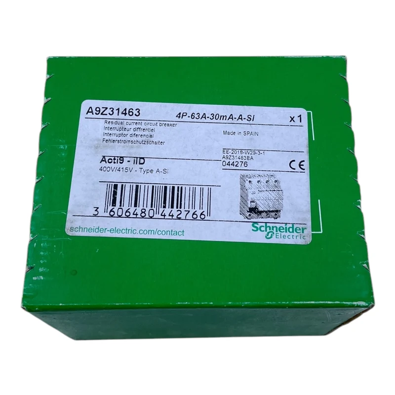 Schneider Electric A9Z31463 Fehlerstrom-Schutzschalter für industriellen Einsatz